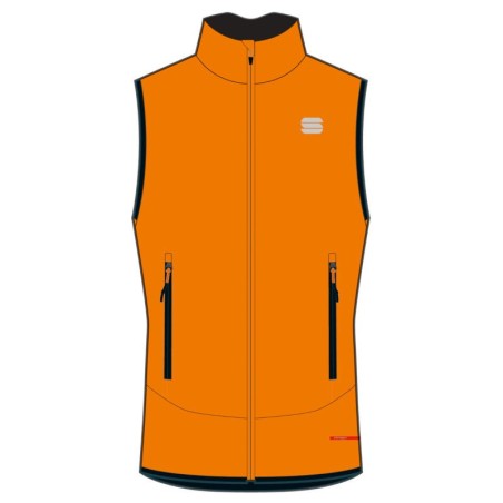 Тёплая разминочная безрукавка Sportful Apex WS Vest тёмное золото